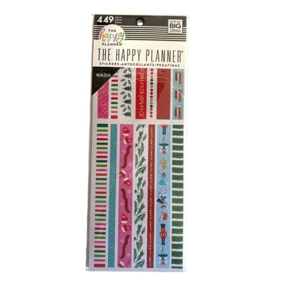Me & My Big Ideas Happy Planner Washi Sticker Book, Brights,‎ 449/Pkg